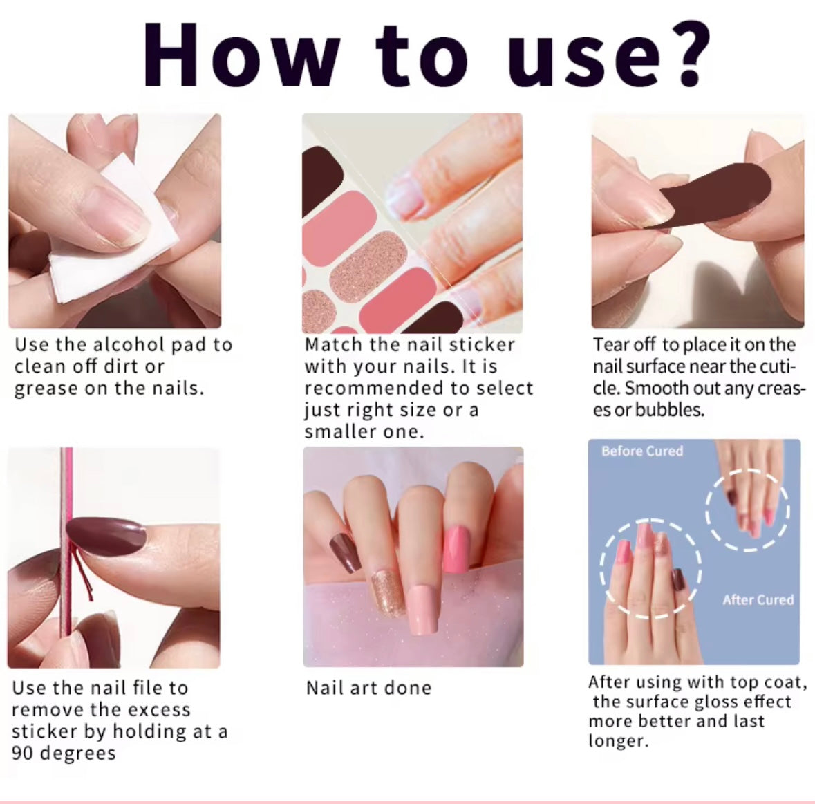 Gel Toe Nail Wraps