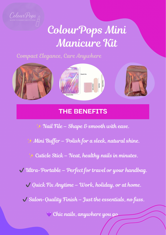ColourPops Mini Manicure Kit — Compact Elegance, Care Anywhere